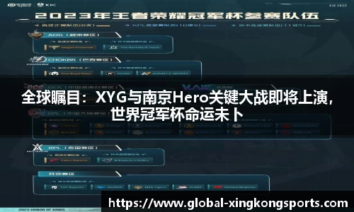 全球瞩目：XYG与南京Hero关键大战即将上演，世界冠军杯命运未卜